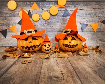

Creative-pumpkin witch photo backgrounds 2020 Halloween photography backdrops for kids photo studio props fotografia lv-1587