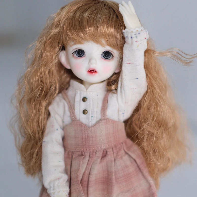 

2020 New 1/6 1/8 Bjd Wig Imitation mohair SD DD Fashion Bangs long wavy curly hair for BJD doll wig Doll accessories