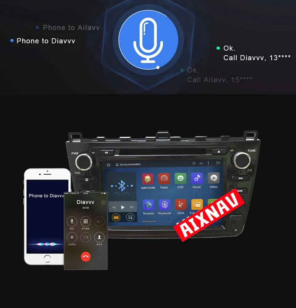 Flash Deal Auto Multimedia Player Car Radio for Mazda 6 2008-2012 Mirror Link Phone Bluetooth GPS Navigation System WIFI DVD Video Player 4