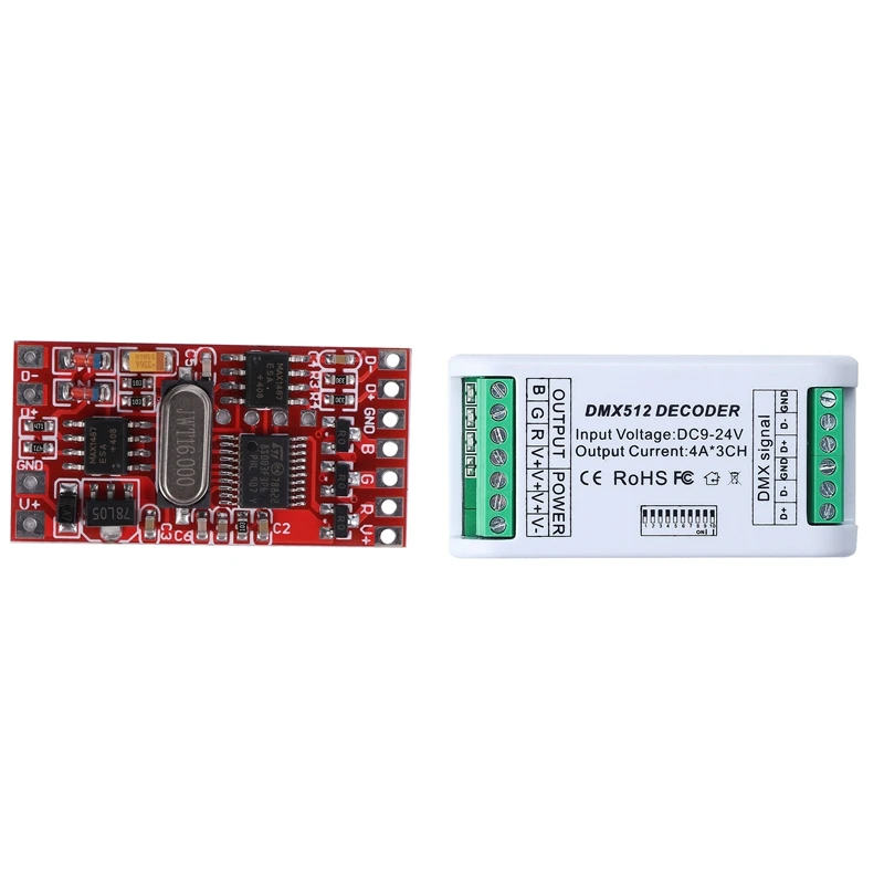 Tarjeta decodificadora DMX512 72W 6A Módulo controlador de 3 canales para LED 