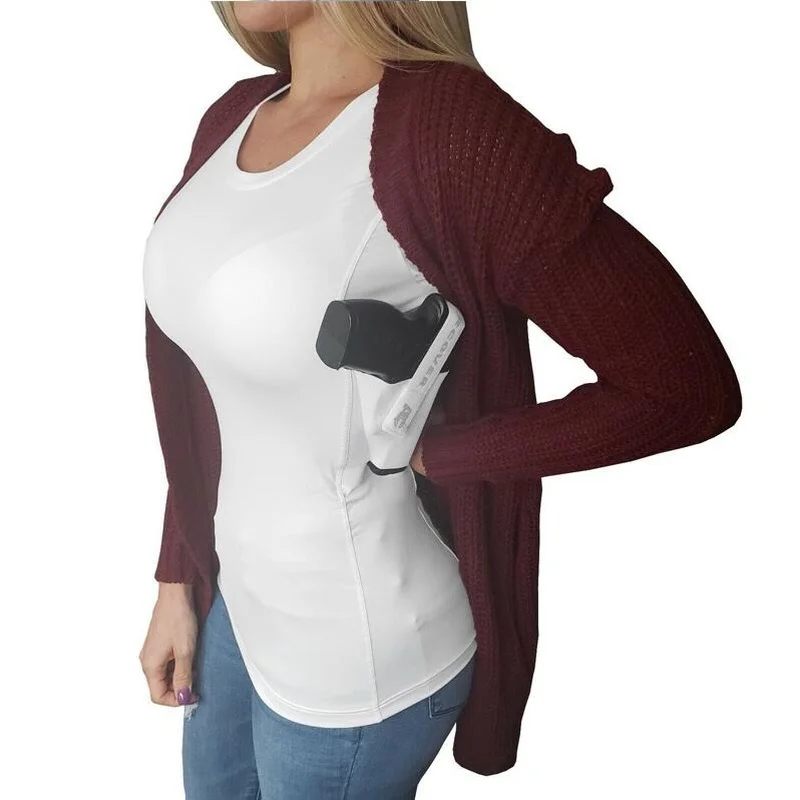 Tactical Hunting Unisex Concealed Carry Vest Pistol Gun Holster Clothing Glock T-Shirt For Handgun | Спорт и развлечения