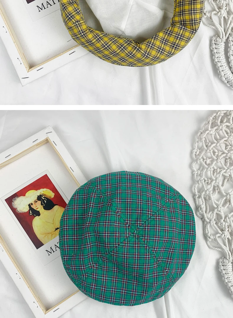Redwood Beret Female Summer Thin British Retro Painter Octagonal Hat Korean Chaos ins Autumn and Winter Solar System