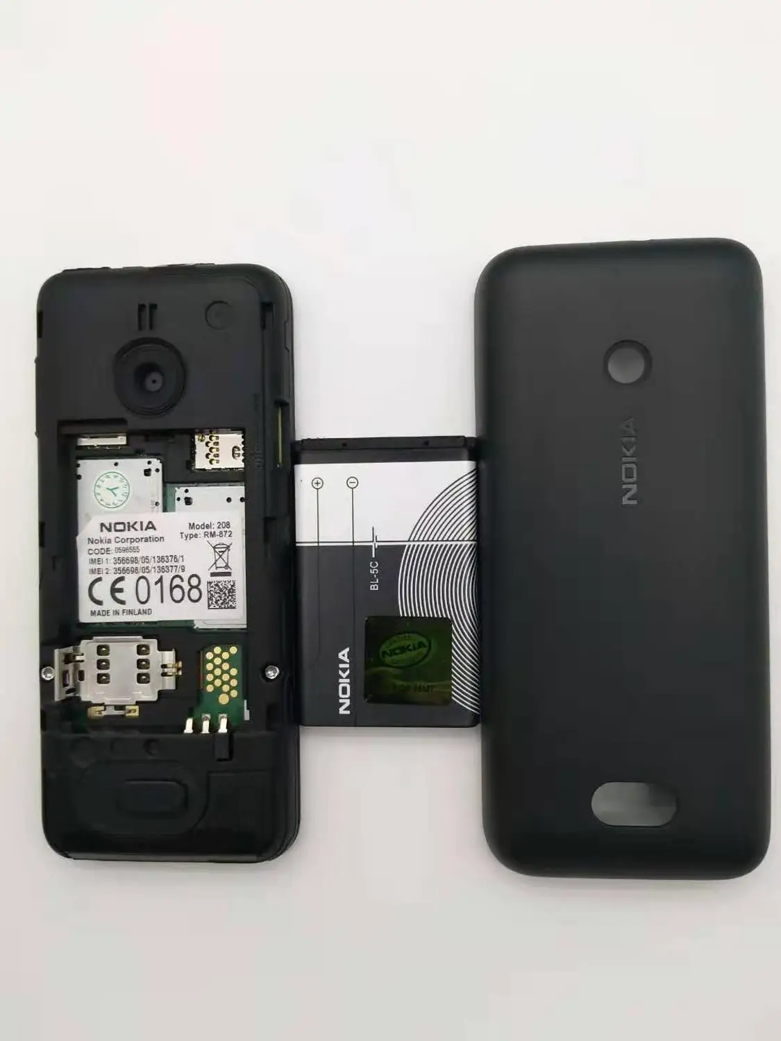 208 Dual Sim Nokia 208 2G/3g GSM 1.3MP 105 0mAh разблокированный дешевый Восстановленный сотовый телефон Восстановленный