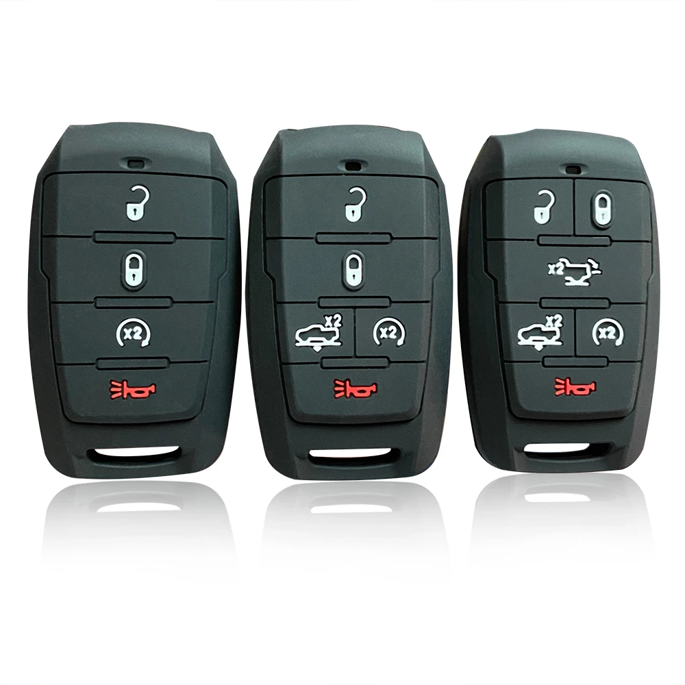 Für Dodge Ram 1500 Begrenzte LongHorn Schlüssel Halter Silikon Für Dodge Ram 1500 Smart Schlüssel Auto Abdeckung Fall Keychain Fall schutz