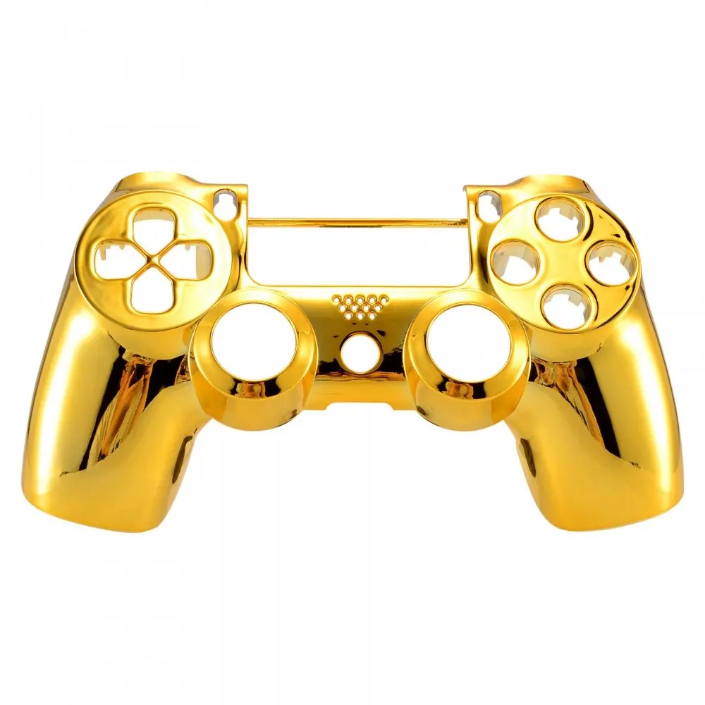 Golden Хром Edition спереди Корпус Оболочка Чехол, запасных частей для Playstation 4 PS4 тонкий PS4 Pro JDM-040 JDM-030 JDS-030 контроллер - Цвет: Golden