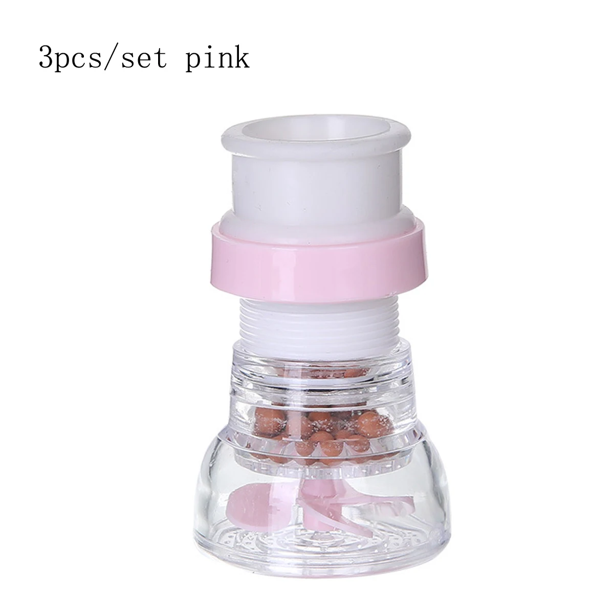 Light Pink Горячая Кухня кран брызг душ на 360 градусов вращающийся фильтр для воды 3 шт. Регулировка водопроводного крана экономии воды насадка для душа кран аксессуары - Цвет: Light Pink