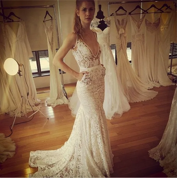 Casamento Романтическое Платье vestido de noiva renda новое модное сексуальное свадебное платье с v-образным вырезом кружевное платье для невесты платья для матери невесты