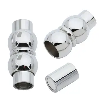 

2pcs/lot 5mm Hole Magnetic Clasps For Round Leather Cord End Caps Clasp Stainless Steel Bracelet Connectors Jewelry Accessories