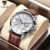 Watches Mens Top Brand Luxury Clock Casual Leathe 24Hour Moon Phase Men Watch Sport Waterproof Quartz Chronograph+Box 9