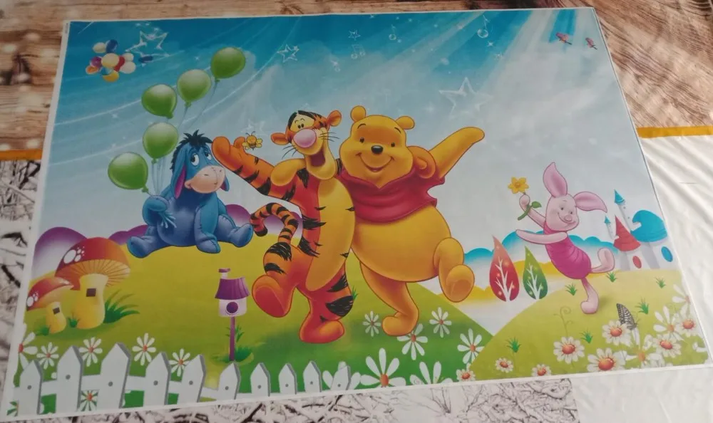 SHENGYONGBAO Vinyl Backdrops for Photography Winnie Pooh theme Photo Studio Background 81122-21