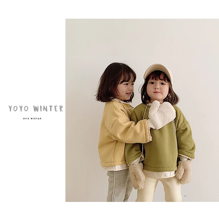Pure Cotton Girl Fake Two-piece Coat Winter Cltoth Infant Baby Long-sleeve Sweatshirt Toddler Girl Thicken Loose Hoodies Outfit