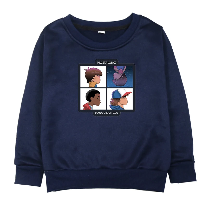 Hoodies 9 Весенне-осенняя повседневная одежда для девочек с принтом «странные вещи»; свитер; модная блузка с длинными рукавами для маленьких мальчиков; детские толстовки - Цвет: Hoodies 9