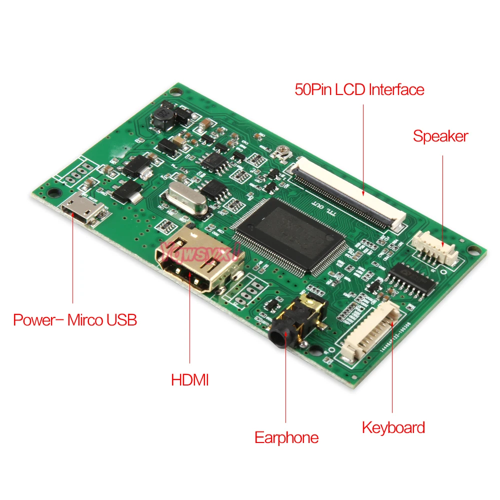 ЖК ttl плата контроллера HDMI Комплект для ЖК-дисплея Micro USB 50 контактов разрешение 800*480 ЖК-экран контроллер драйвер платы