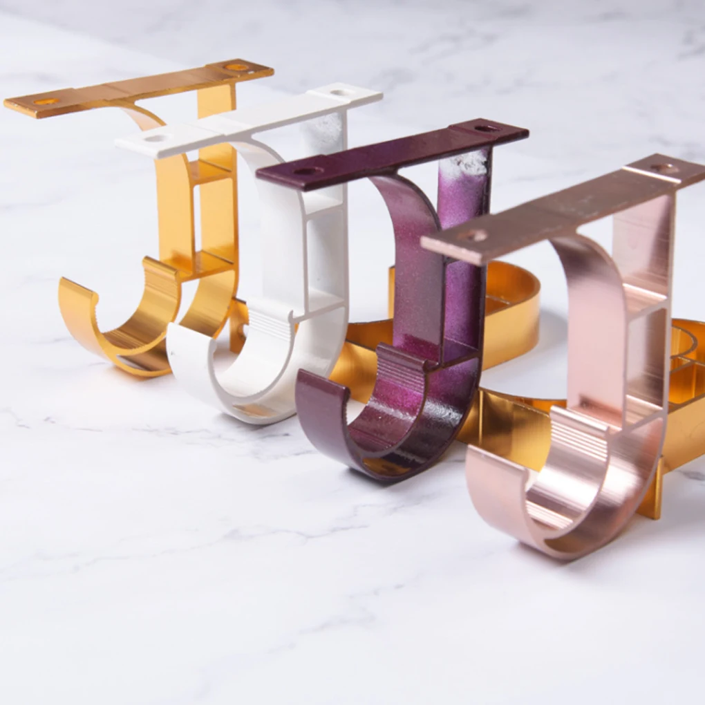 Roman Rod Aluminium Alloy Holder Curtain Rod Accessories Universally Top Mounting Side-install Thicken Bracket
