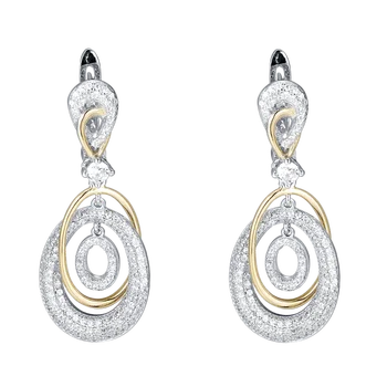 

Fahmi 2020 New Popular 100% 925 Sterling Silver Gold Earrings5-26 High Quality Original Jewellery For Women Party Wedding Gift