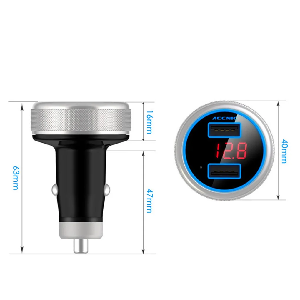 ACCNIC беспроводной fm передатчик Bluetooth автомобильный двойной USB 3 2A дисплей