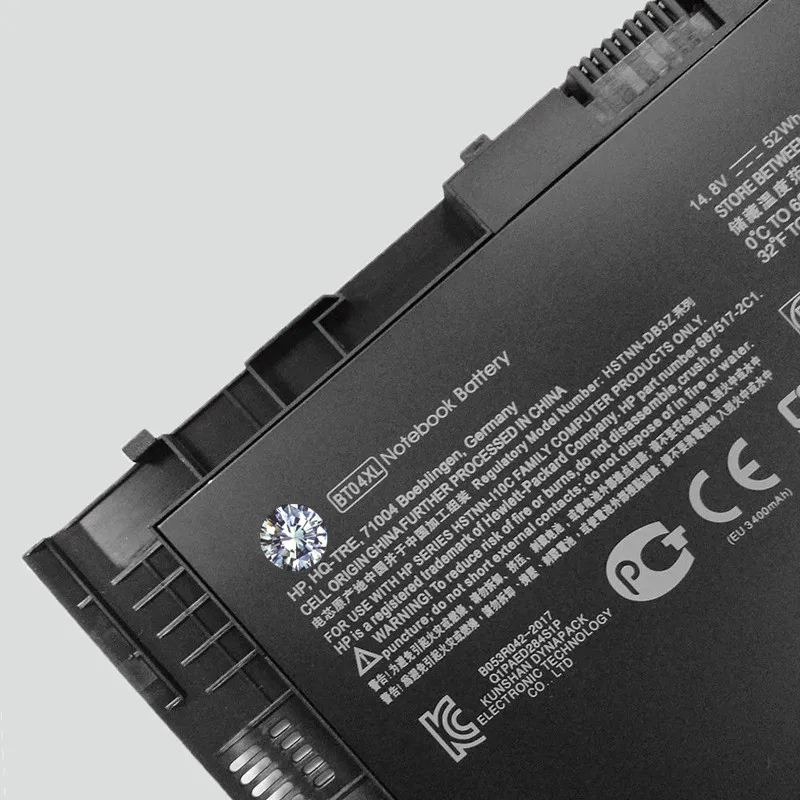52WH BT04XL Аккумулятор для ноутбука HP EliteBook Фолио 9470 м 9480 BA06 BT04XL HSTNN-DB3Z 687945-001 аккумулятор большой емкости