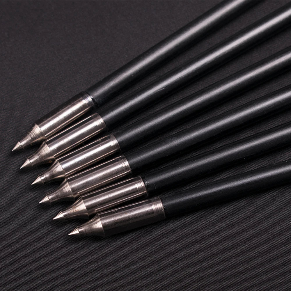 6PCS 13." Crossbow Arrows with 4" Fletched Vane Fiberglass Arrows For Archery Bow Hunting Shooting