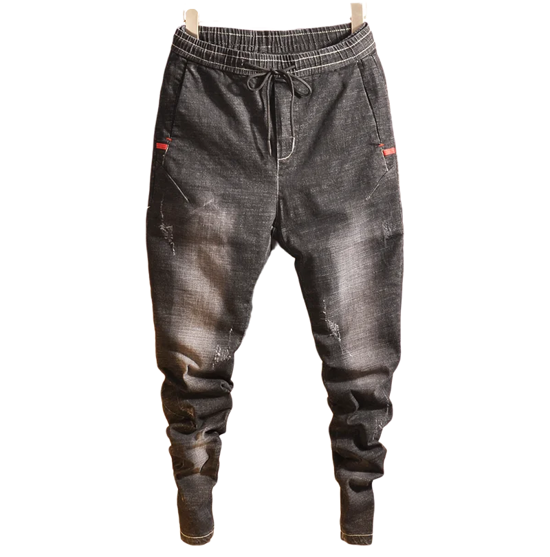 Брюки Карандаш мужские хлопковые повседневные эластичные штаны шаровары