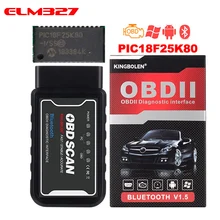 Kingbolen obd diagnóstico elm 327 pic18f25k80 chip mini elm327 wifi bt obdii v1.5 leitor de código obd 2 elm 327 wifi scanner