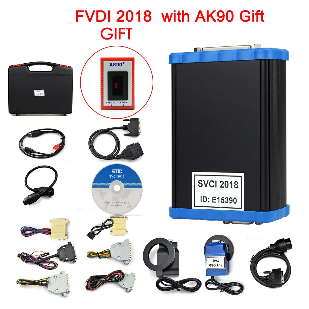 DHL диагностический сканер SVCI FVDI ABRITES Commander с 18 программным обеспечением Авто Диагностический V2018 версия с подарком - Цвет: FVDI 2018