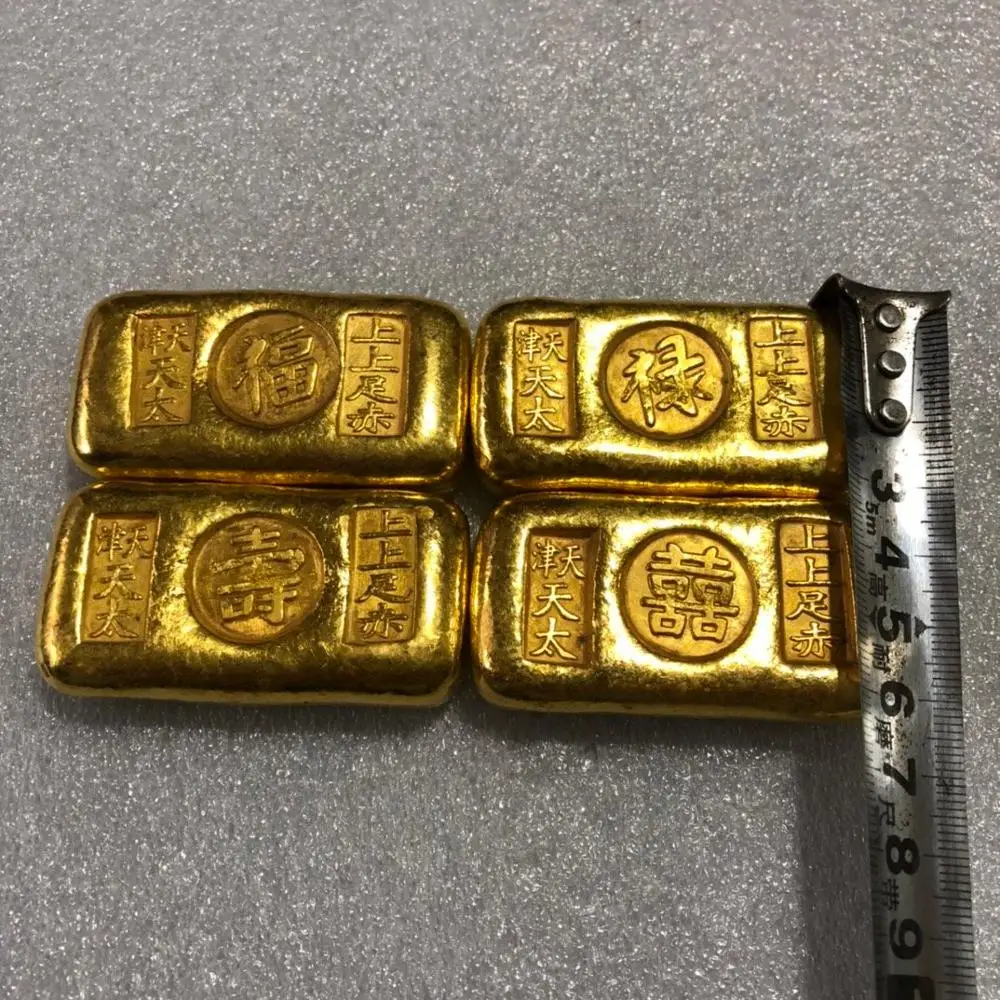 ゴールドバー インゴット 金塊 119g 中国 アンティーク ゴールドバー インゴット 金塊 119g 中国 アンティーク