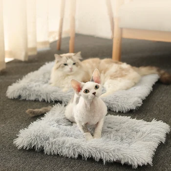 

Pet Cat Dog Nest Dual Use Warm Soft Sleeping Bed Pad For Pet Non-slip Breathable Cat House Dog Sleeping Washable Mat Blanket