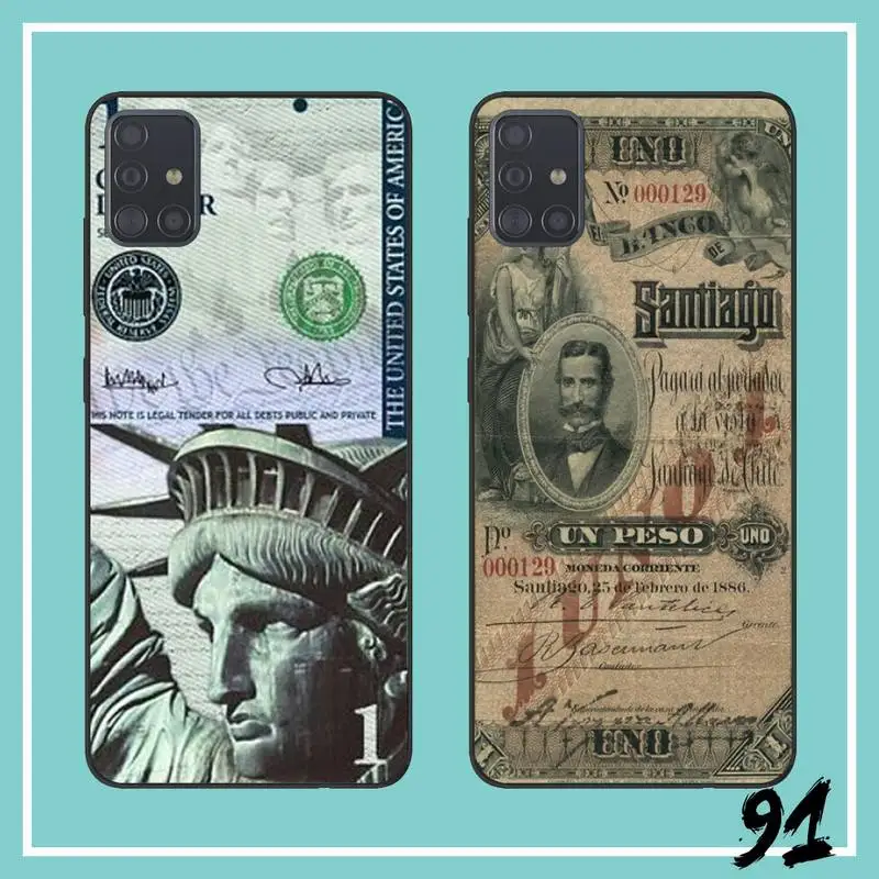 Банкноты разных стран Роскошный чехол для телефона Samsung S10 E plus S20 note 10 A50 20 40 70 71 |