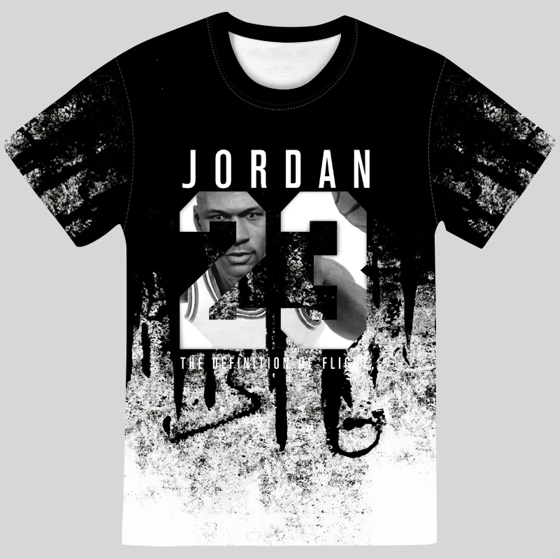 Футболка Jordan3D мужская с круглым вырезом модный Камуфляжный топ принтом в стиле
