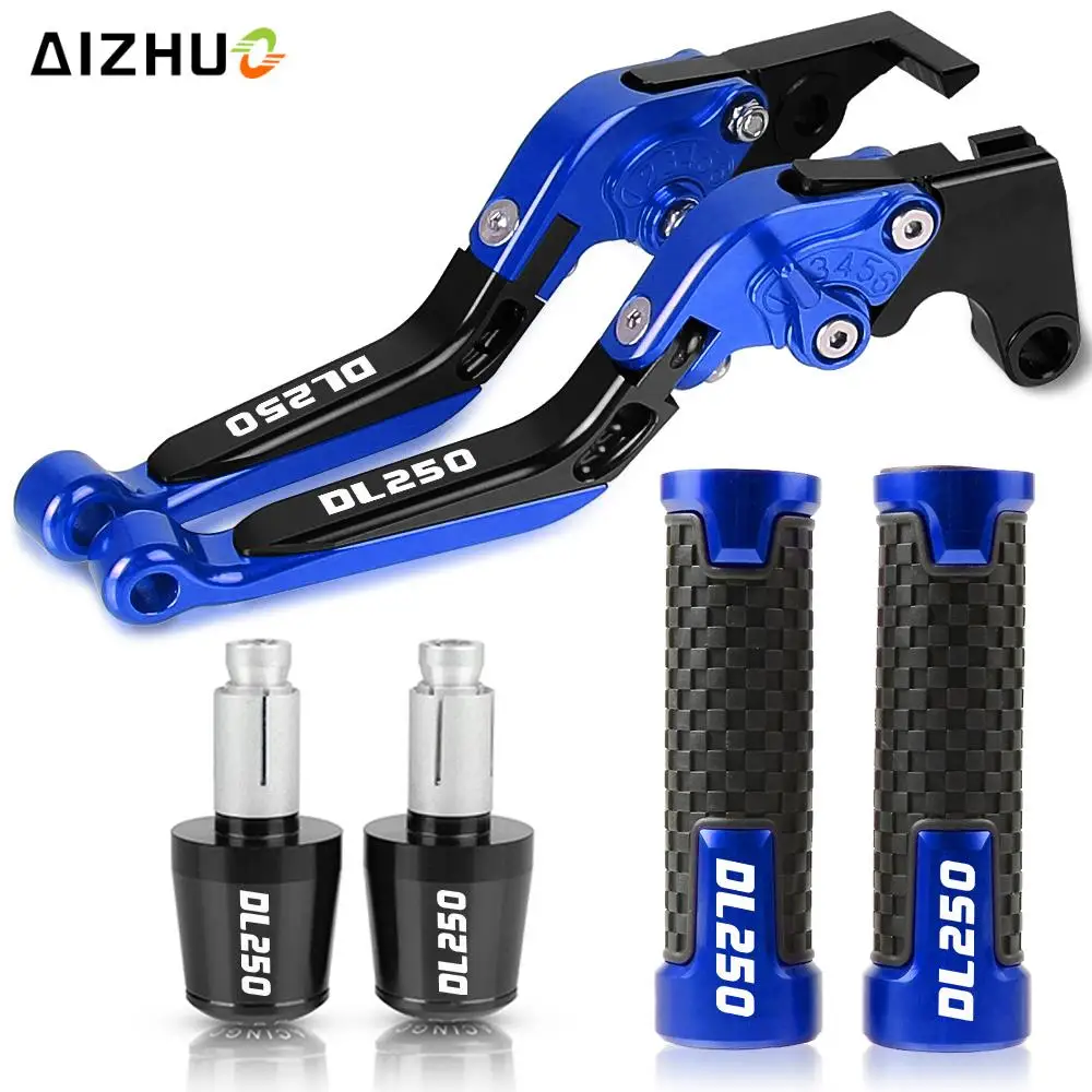 

Motorcycle Aluminum Adjustable Handlebar Hand Grips Ends For SUZUKI DL250 V-STROM DL 250 VSTROM 2017 2018 Brake Clutch Levers