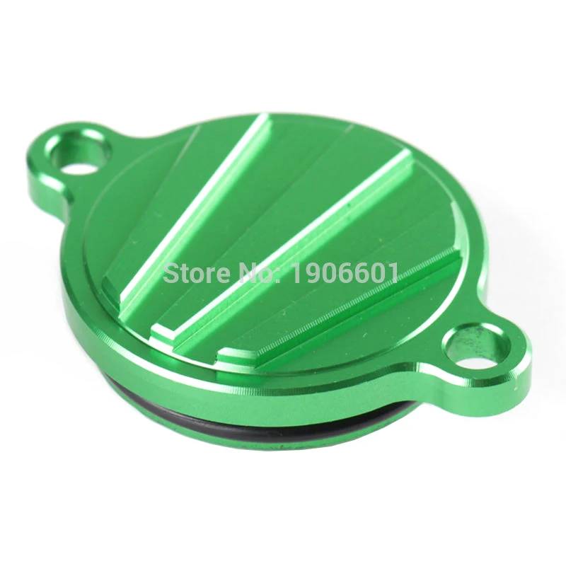 Зеленый ЧПУ Заготовка масляный фильтр двигателя крышка для Kawasaki KX450F KX 450F KXF450