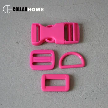 

50 sets plastic release buckle D ring 20mm clip hook knapsack straps adjuster DIY dog collar bag sewing garment accessories