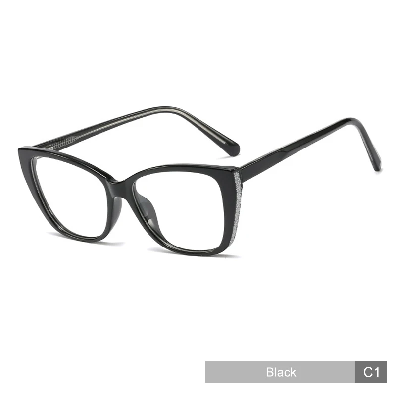 MADELINY Cateye очки оправа TR90 прозрачная оправа для очков женские прозрачные линзы оптические очки Lunette De Vue Homme MA507 - Цвет оправы: C1 Black
