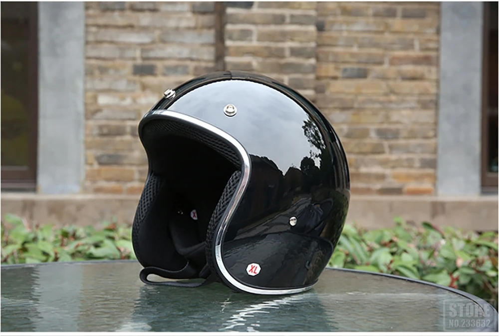 AMZ винтажный мотоциклетный шлем Casco Moto крест Половина лица Мото шлем Ретро Casco скутер шлемы с точка сертификации