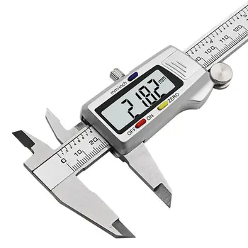 

Digital Display Caliper Plastic Case Four Way Measurement Easy To Read Lightweight And Durable Silver 1 Set