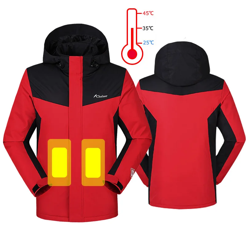 

Outdoor Keep Warm Hiking Jackets Men Women Intelligent Heating Jackets Winter Warm Hooded Jacket Sports Climbing Zipper Coats
