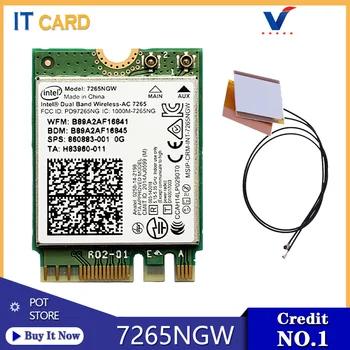 

Dual Band 2.4G/5Ghz 802.11ac Intel Wireless-AC 7265 7265NGW 867Mbps Wifi Card BT 4.2 NGFF M.2 Wireless Card For HP: 860883-001