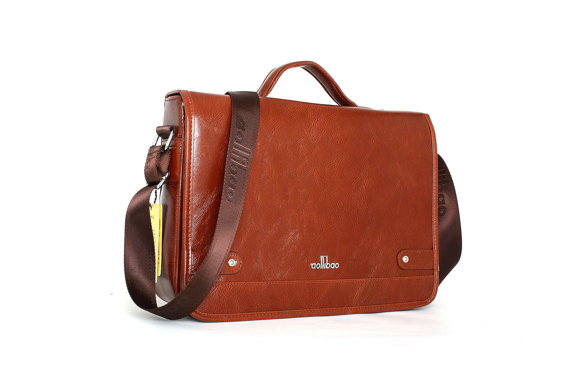 Laptop Briefcases Bag Mens Messenger Bag Leather Shoulder Crazy Horse Pu Brown Black Office Bags For Men Work Bags And Handbags