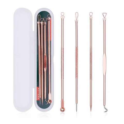 Blackhead Remover Tool Kit Pimple Spot Comedone Acne Extractor Needle Facial  Nose Face Skin CareStainless Steel with Case