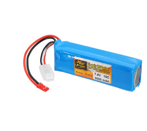Batteria Lipo Zop Power 7.4V 2S 3000Mah 10C Ricaricabile Per Telecomando Frsky Taranis X9D Plus Trasmettitore