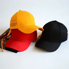 Бейсбольная кепка с лентами, весна-лето, для мужчин и женщин, уличная Кепка в стиле хип-хоп с буквами, кепка с длинным поясом, кепка s Tide