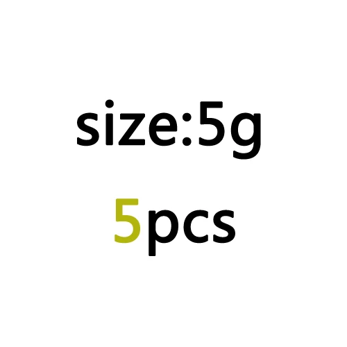 1 упаковка, 2 г, 2,5 г, 3,5 г, 5 г, 7 г, 10 г, 14 г, 20 г, 30 г, грузики в форме пули, свинцовые грузила, защита от пыли, морской пух, грузило, рыболовные снасти для приманки - Цвет: 5g-5pcs
