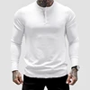Mens Summer gyms Workout Fitness T-shirt Bodybuilding Slim Shirts printed O-neck Long sleeves cotton Tee Tops clothing ► Photo 1/6
