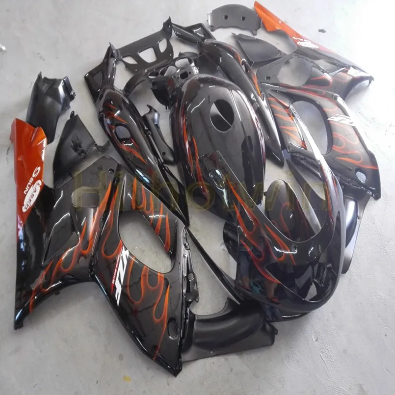 Капот мотоцикла на заказ для YZF600R Thunderent 1997-2007 моторные Обтекатели литьевой формы красный черный - Цвет: D