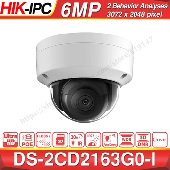 

Hikvision Original 6mp IP Camera DS-2CD2163G0-I MINI Dome Network Camera SD Card Slot Support Face Detection CCTV Camera