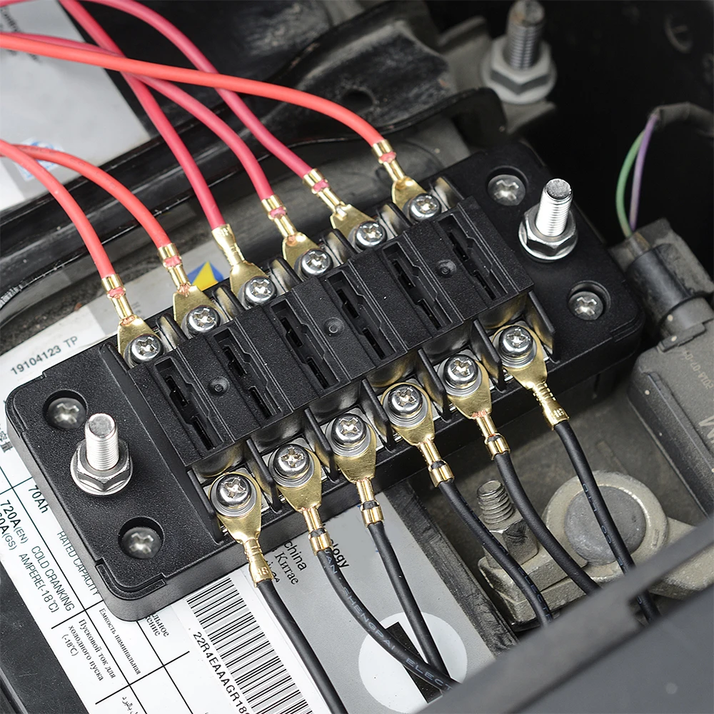 12-32V 6 Way Blade держатель предохранителя коробка Авто Блок Чехол с винтовой гайкой терминал для автомобиля грузовик Морская Лодка, дом на колесах