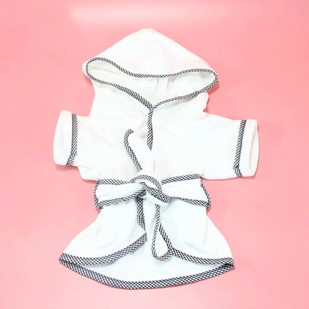 New white pet robe cat and dog warm pajamas quick-drying bathing bathrobes pet home winter coat microfiber
