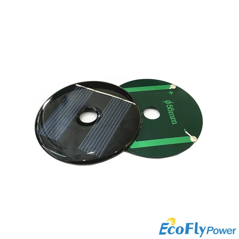 Description Picture 3 of item1PC  2V 50mA  Round polycrystalline solar panel /DIY Power Solar System Board Round Lamp Panel Charging