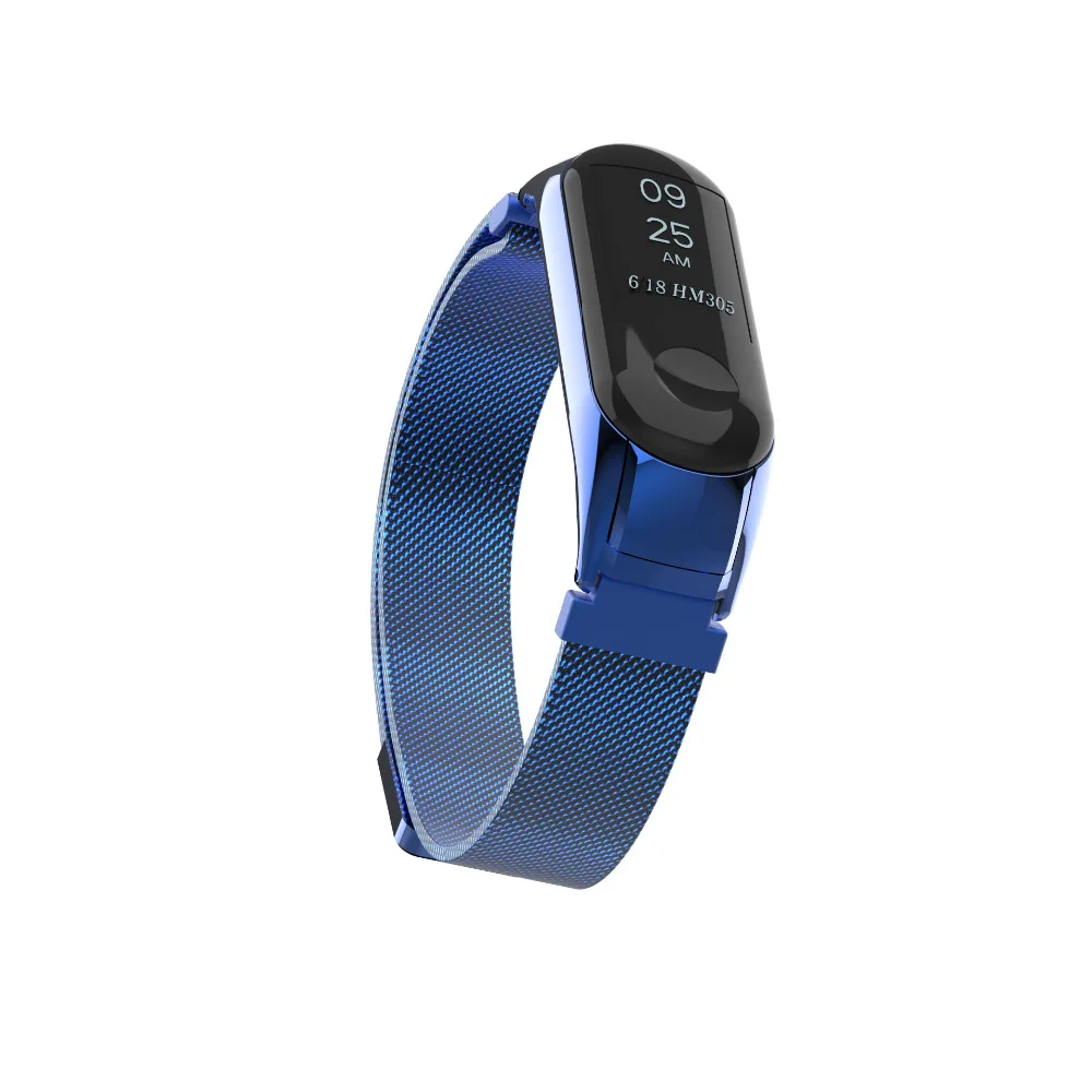 Mi Band 3 ремешок для Xiaomi mi браслет mi lanese ремешок на запястье металлический ремешок mi Band 3 нержавеющая сталь Ремешок Браслет аксессуары