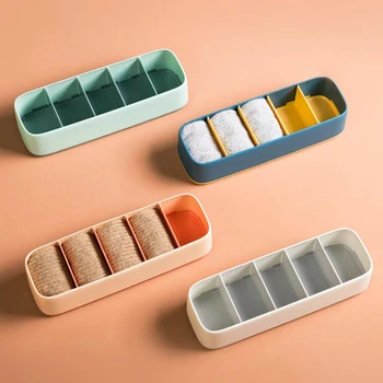 

5 Grid Underwear Sock Storage Organizer Drawer Classification Bra Pants Divider Wardrobe Cosmetics Box